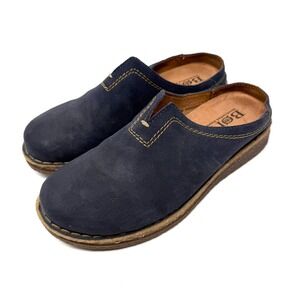 Børn Seana Navy Blue Suede Clog Mules Shoes Slip On Women's Size 8 39‎